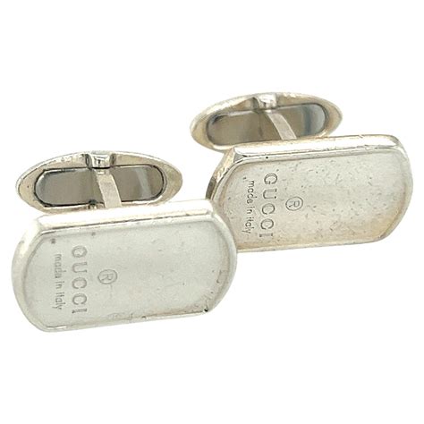 gucci sterling silver cufflinks|authentic Gucci cufflinks.